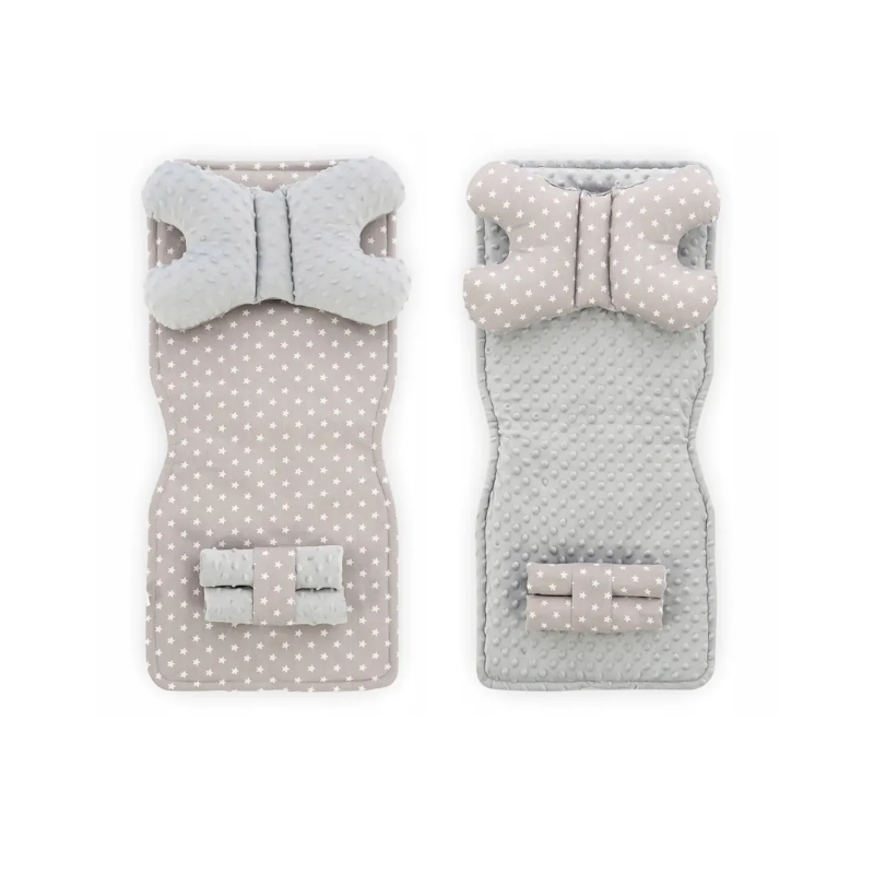 Uniwersalna Mata 4w1 do Wózka Grey/White Star – Komfort i Styl dla Twojego Maluszka!