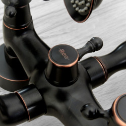 Stylowa Bateria Wannowa Retro Czarna Przecierana - Elegancja i Klasa w Twojej Łazience