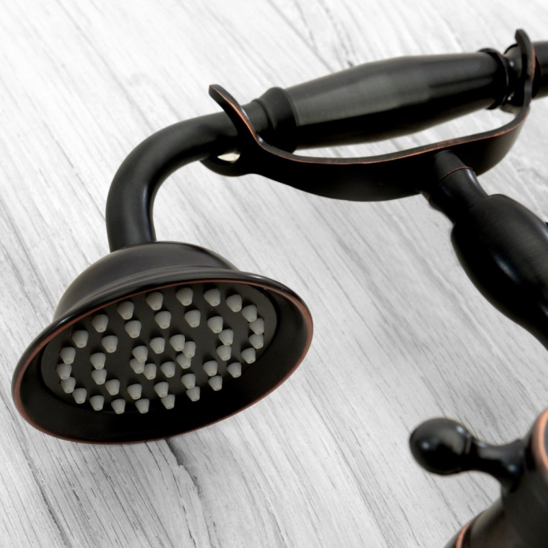 Stylowa Bateria Wannowa Retro Czarna Przecierana - Elegancja i Klasa w Twojej Łazience