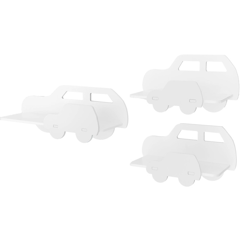 Zestaw 3 Białych Półek Samochodowych - Styl i Funkcjonalność w Jednym!