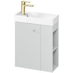 Elegancka szafka z umywalką LARGA 50x22 z złotą gałką – nowoczesny design