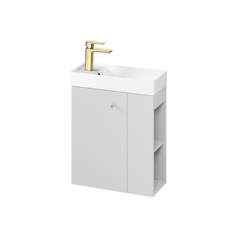 Elegancka szafka z umywalką LARGA 50x22 z złotą gałką – nowoczesny design