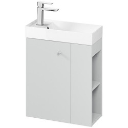 Elegancka Szafka Łazienkowa z Umywalką LARGA 50x22, Chromowana Gałka, Styl i Funkcjonalność