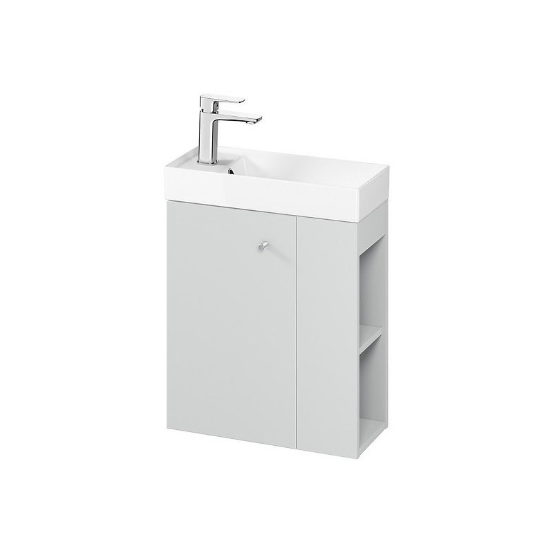 Elegancka Szafka Łazienkowa z Umywalką LARGA 50x22, Chromowana Gałka, Styl i Funkcjonalność