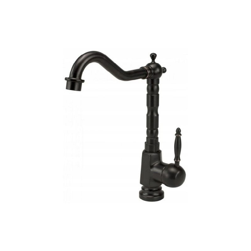 Ekskluzywna Wysoka Bateria Łazienkowa Bona w Stylu Czarny Przecierany