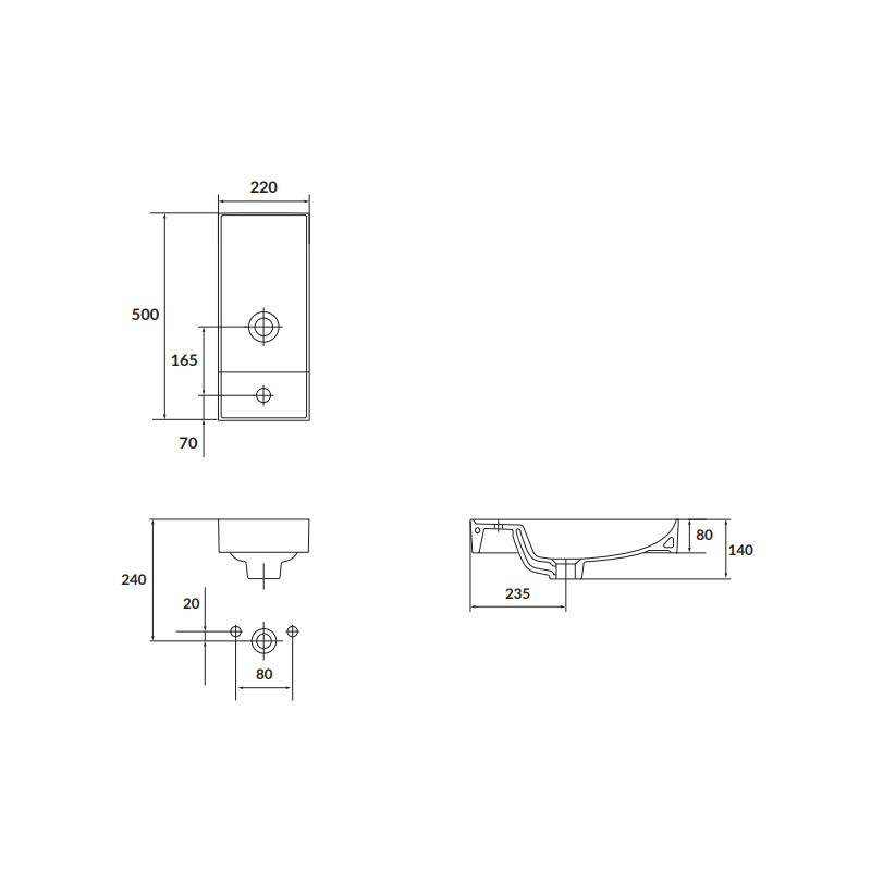 Elegancka Szafka Łazienkowa z Umywalką LARGA 50x22, Chromowana Gałka, Styl i Funkcjonalność