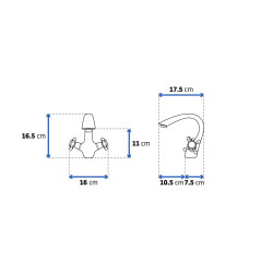 Bateria Łazienkowa Retro Czarno-Przecierana – Elegancja i Styl w Twojej Umywalce!