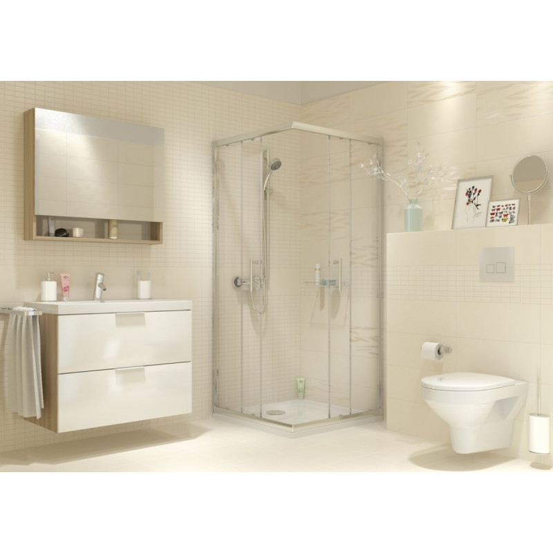 Kwadratowy Brodzik Komfort CERSANIT Tako 80x80 – Idealne Rozwiązanie do Łazienki!