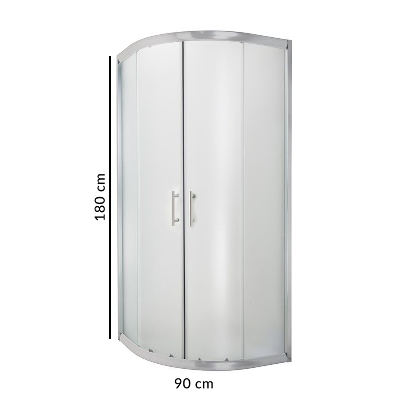 Luksusowa Kabina Prysznicowa Arizona 90 cm – Mrożone Szkło, Elegancja dla Twojej Łazienki