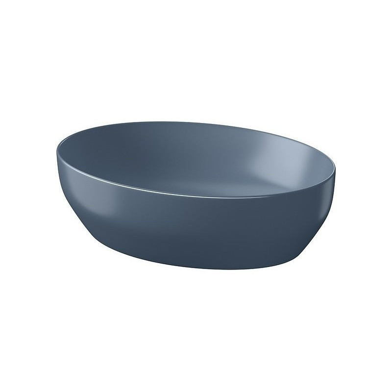 Stylowa Niebieska Umywalka Larga Elipsa 50x38 cm – Matowy Design dla Każdej Łazienki