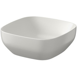 Elegancka Umywalka Kwadratowa Larga 38x38 cm, Jasnoszary Mat - Styl i Klasa dla Twojej Łazienki