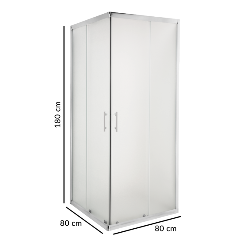 Elegancka Kabina Prysznicowa Nevada 80 z Mrożonym Szkłem - Stylowy Komfort w Łazience