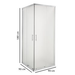 Elegancka Kabina Prysznicowa Nevada 90 cm z Mrożonym Szkłem – Styl i Prywatność