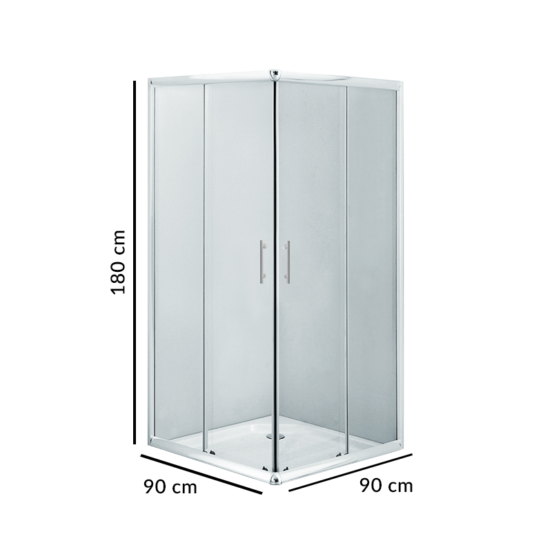 Elegancka kabina prysznicowa Nevada 90 z przezroczystym szkłem – nowoczesna łazienka!