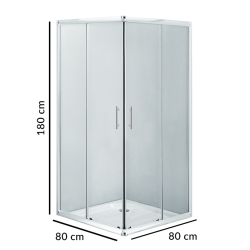 Elegancka Kabina Prysznicowa Nevada 80 z Przezroczystym Szkłem - Nowoczesny Design