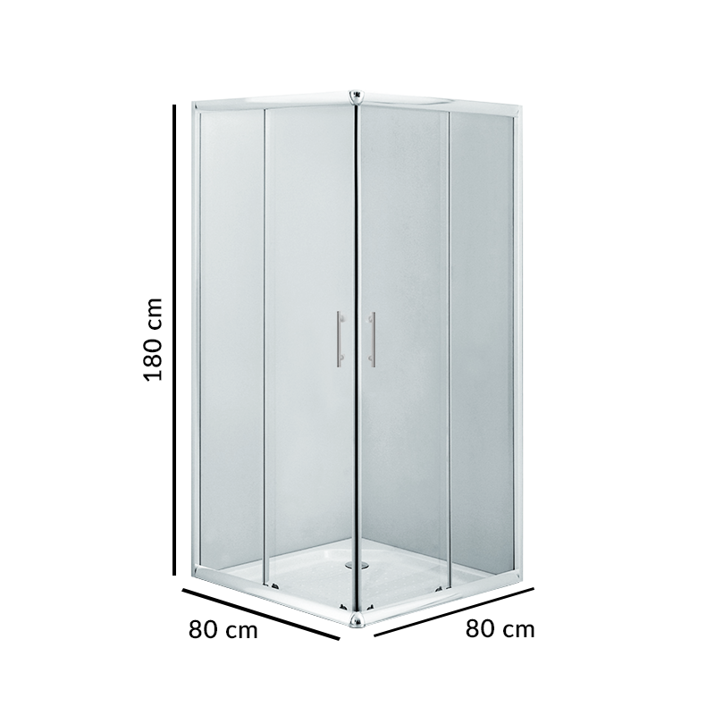 Elegancka Kabina Prysznicowa Nevada 80 z Przezroczystym Szkłem - Nowoczesny Design