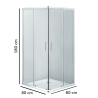 Elegancka Kabina Prysznicowa Nevada 80 z Przezroczystym Szkłem - Nowoczesny Design