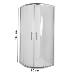 Odkryj luksus w łazience: Kabina prysznicowa Arizona 80 z przezroczystym szkłem