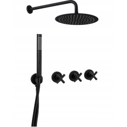 Elegancki Zestaw Natryskowy Podtynkowy EXIT w Kolorze Czarnym - Nowoczesność w Twojej Łazience!