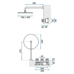Elegancki Zestaw Natryskowy Podtynkowy EXIT w Kolorze Czarnym - Nowoczesność w Twojej Łazience!