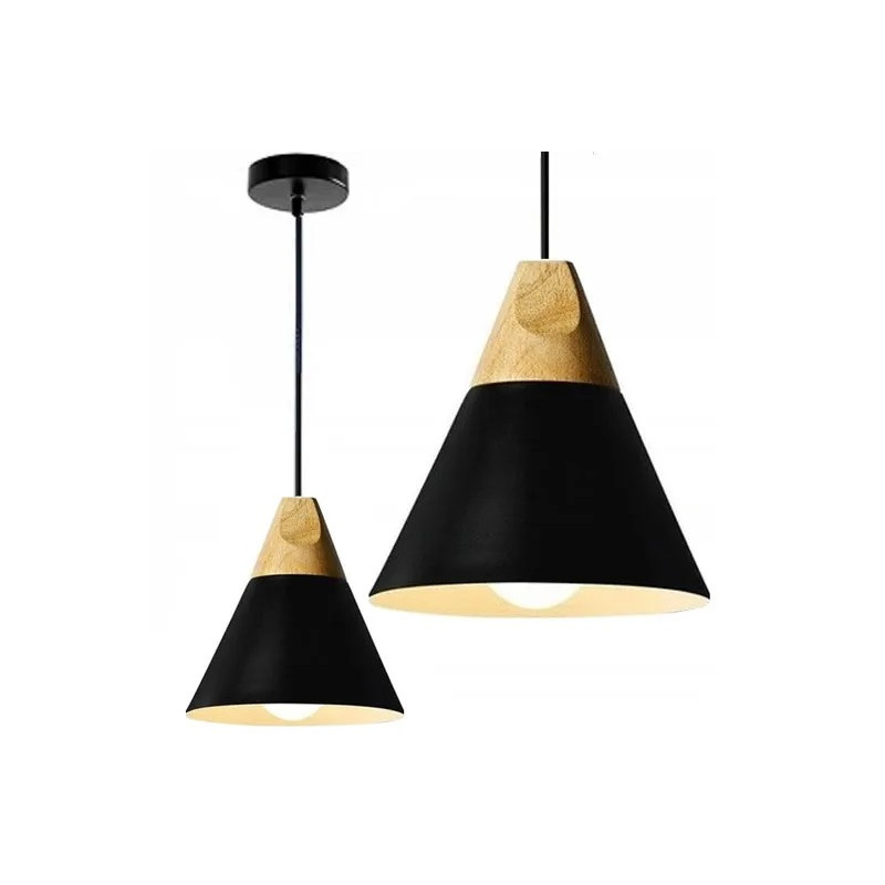 Elegancka Lampa Wisząca Scandi Czarna APP054-1CP - Skandynawski Styl dla Twojego Wnętrza