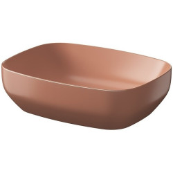 Elegancka Umywalka Larga 50x38 cm – Ceglasta Matowa, Nowoczesny Styl