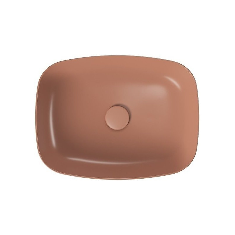 Elegancka Umywalka Larga 50x38 cm – Ceglasta Matowa, Nowoczesny Styl