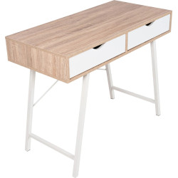 Biurko FFT180902 Elegancja Biało-Dąb - Stylowe i Praktyczne w Każdym Wnętrzu