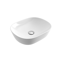 Excellent Jima umywalka nablatowa 46x37 cm owalna  biały połysk