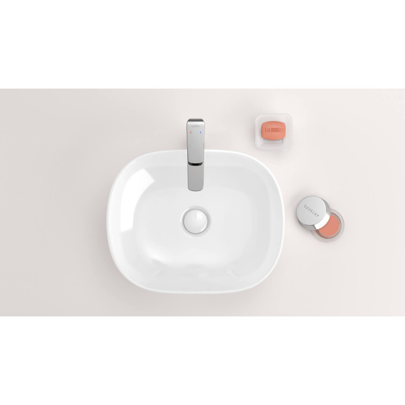 Excellent Jima umywalka nablatowa 46x37 cm owalna  biały połysk