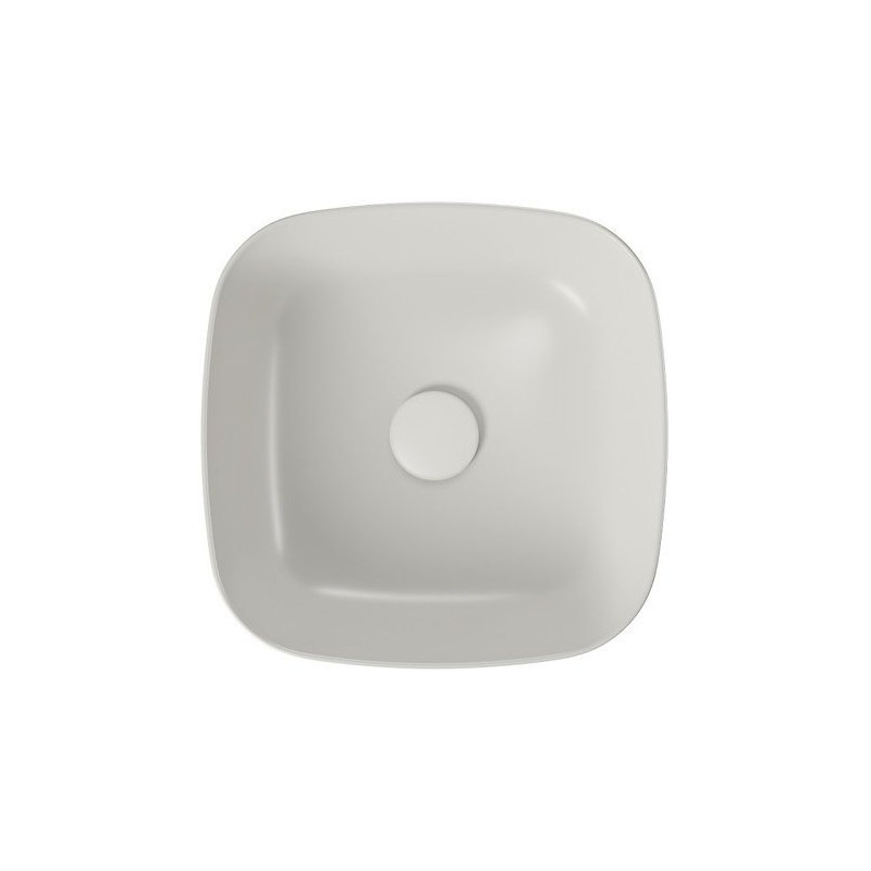 Nowoczesna umywalka Larga 38x38 cm, jasnoszary mat – styl i elegancja w Twojej łazience!