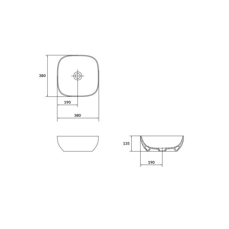 Nowoczesna umywalka Larga 38x38 cm, jasnoszary mat – styl i elegancja w Twojej łazience!