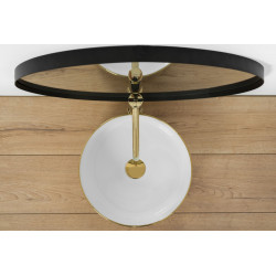 Stylowa Umywalka SAMI Gold/White - Luksusowa, Nablatowa Elegancja
