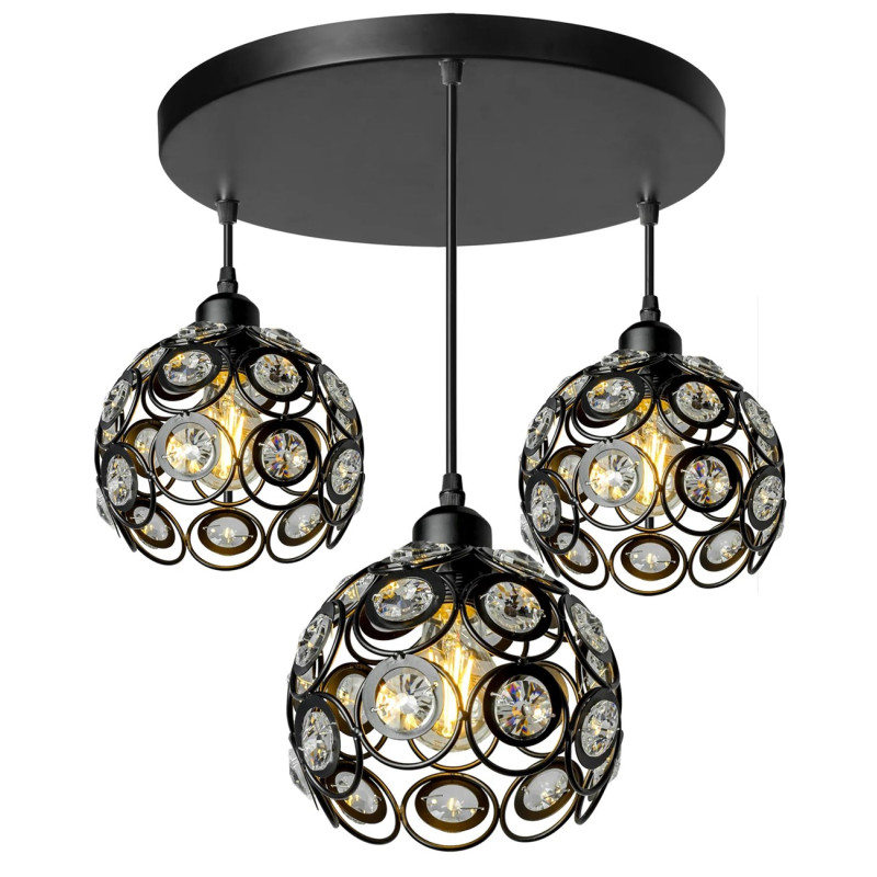 Czarna Designerska Lampa APP209-3CPR - Nowoczesne Oświetlenie do Twojego Wnętrza