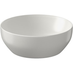 Ceramiczna umywalka nablatowa Larga 40 cm, jasnoszary mat, z korkiem - elegancja i nowoczesność