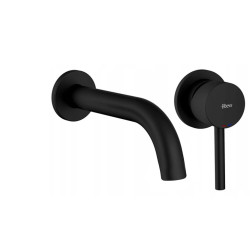 Elegancka Czarna Bateria Podtynkowa Lungo z BOX - Styl i Funkcjonalność w Twojej Łazience