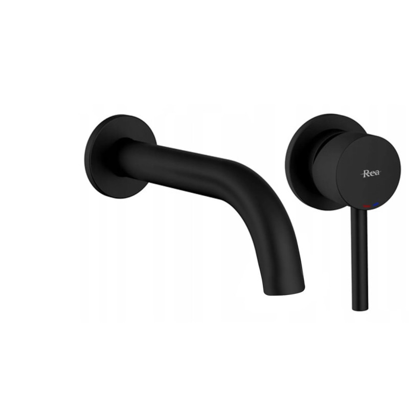 Elegancka Czarna Bateria Podtynkowa Lungo z BOX - Styl i Funkcjonalność w Twojej Łazience