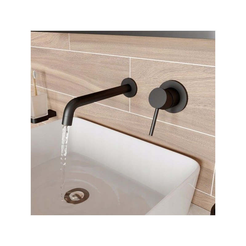 Elegancka Czarna Bateria Podtynkowa Lungo z BOX - Styl i Funkcjonalność w Twojej Łazience