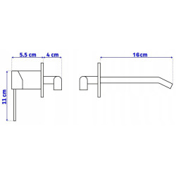 Elegancka Czarna Bateria Podtynkowa Lungo z BOX - Styl i Funkcjonalność w Twojej Łazience