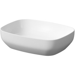 Elegancka Umywalka Larga 50x38cm - Biały Mat z Korkiem, Nowoczesny Styl