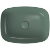 Ekskluzywna Umywalka Nablatowa Larga w Zielonym Macie, 50x38 cm + Korek