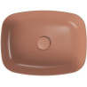 Umywalka nablatowa Larga 50x38 cm ceglasty mat z korkiem – wyjątkowy design!
