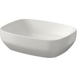 Stylowa umywalka nablatowa Larga 50x38 cm jasnoszary mat + korek - Twoje idealne wnętrze