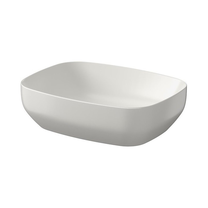 Stylowa umywalka nablatowa Larga 50x38 cm jasnoszary mat + korek - Twoje idealne wnętrze