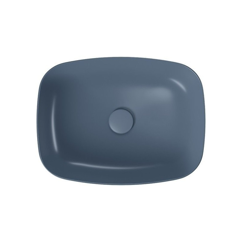 Ekskluzywna umywalka nablatowa Larga 50x38 cm, niebieski mat