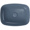 Ekskluzywna umywalka nablatowa Larga 50x38 cm, niebieski mat