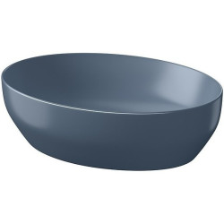 Nowoczesna umywalka Larga Elipsa 50x38 cm w eleganckim niebieskim macie!