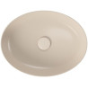 Elegancka umywalka nablatowa Larga Elipsa 50x38 cm beżowy mat - nowoczesny styl