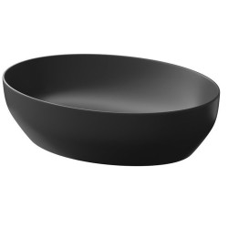 Elegancka Umywalka Nablatowa Larga 50x38 cm, Antracytowy Mat - Styl i Funkcjonalność