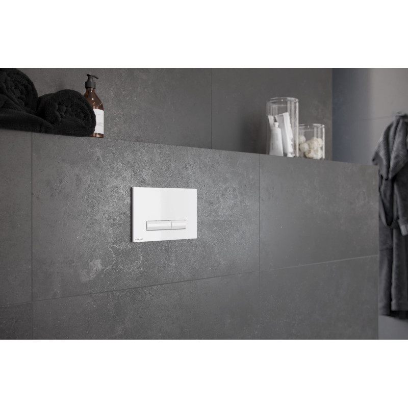 Aurro przycisk spłukujący do stelaża podtynkowego WC Shiro 2.0, biały połysk